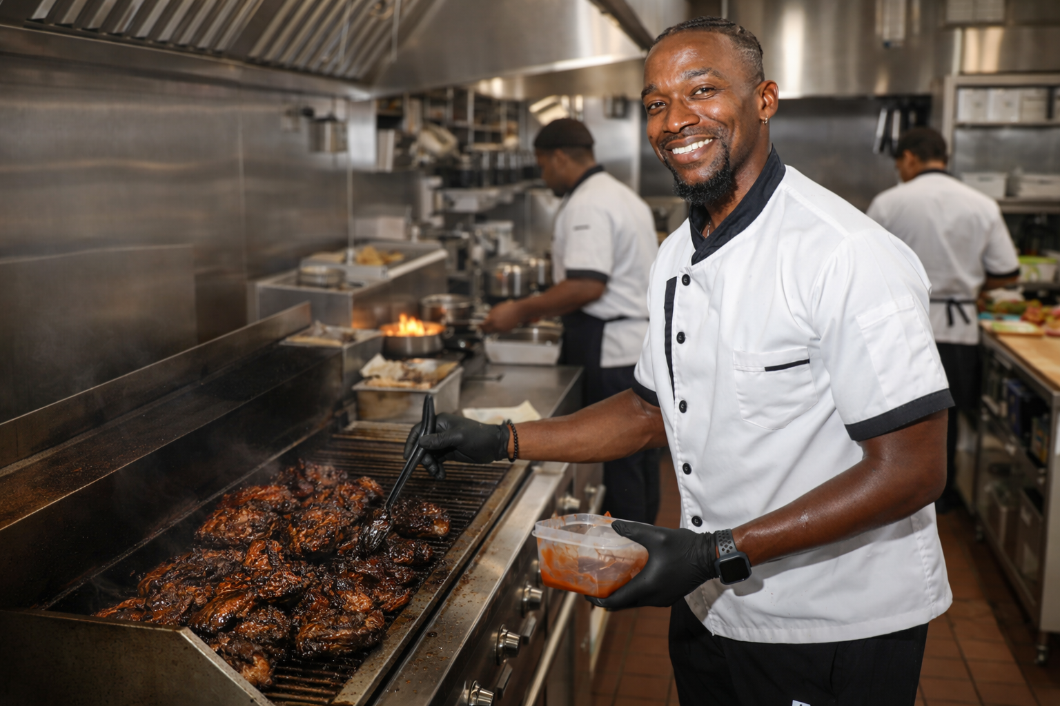 Rob at the grill